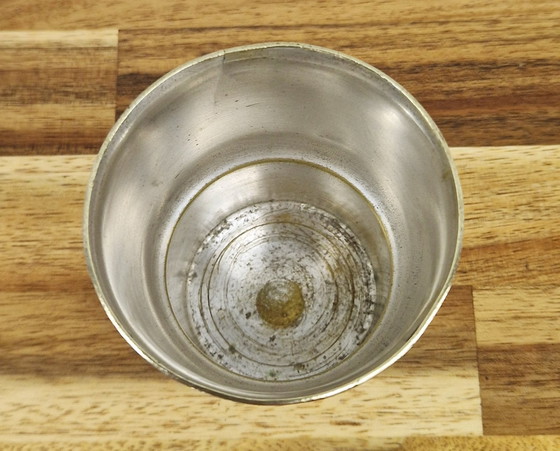 Image 1 of Taza de viaje estilo Art Déco, 1920, metal plateado 