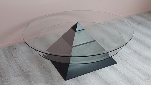 Postmodern Pyramid Coffee Table.