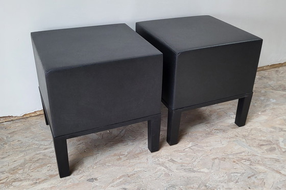 Image 1 of 2X Primary Poufs Quinze & Milan Designers