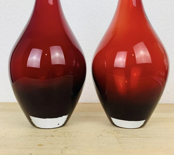 Image 1 of 2 Scandinavian Vases Blown Glass Model Salong By Johanna Jelinek