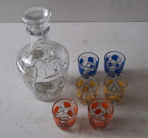 Luminarc France Liqueur Set; 1X Carafe And 6X Liqueur Glasses