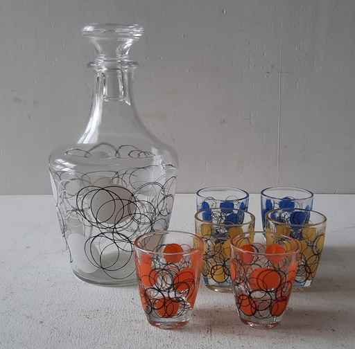 Luminarc France Liqueur Set; 1X Carafe And 6X Liqueur Glasses