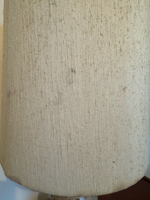 Egg Lamp Travertine Wood 70's