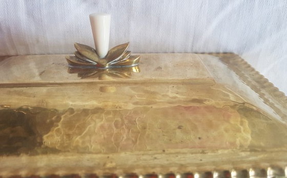 Image 1 of Art Deco Cigar Box With Decorative Handle From Wmf, 1920S