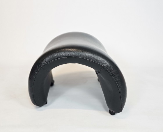 Image 1 of Dutch Design - Leolux - Hocker - Footstool - Leather - Mobile - 1980'S