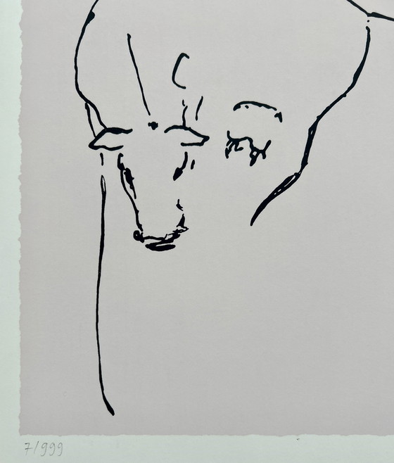 Image 1 of Silkscreen K. Van Dulmen Krumpelman - Cow