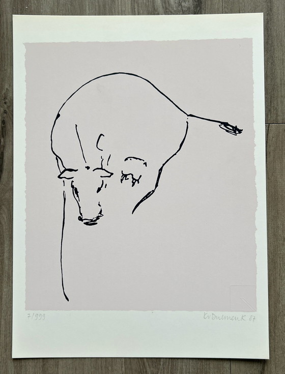 Image 1 of Silkscreen K. Van Dulmen Krumpelman - Cow