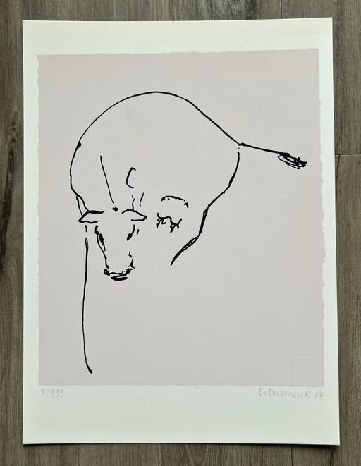 Silkscreen K. Van Dulmen Krumpelman - Cow