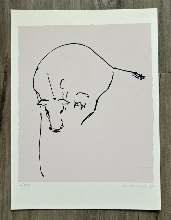 Image 1 of Silkscreen K. Van Dulmen Krumpelman - Cow