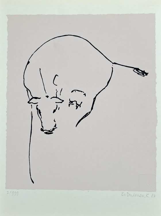 Image 1 of Silkscreen K. Van Dulmen Krumpelman - Cow