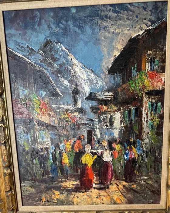 Image 1 of Gunther Seekatz: Procession In Mountain Village