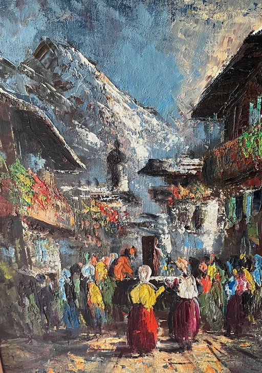 Gunther Seekatz: Procession In Mountain Village