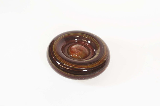 Image 1 of 1X Swirl Glass ‘Donut’ Wall Lamp By Doria Leuchten