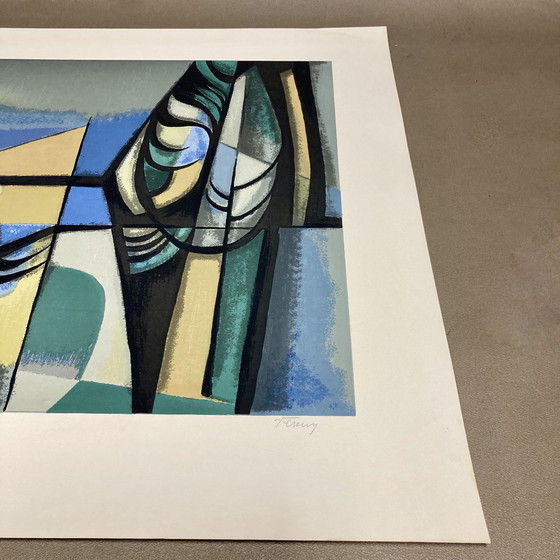Image 1 of Signed lithograph "Albert Ferenz" Design 1950.