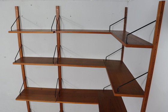 Image 1 of Corner shelf / shelf system / wall shelf by Poul Cadovius, Denmark, teak, 1960s