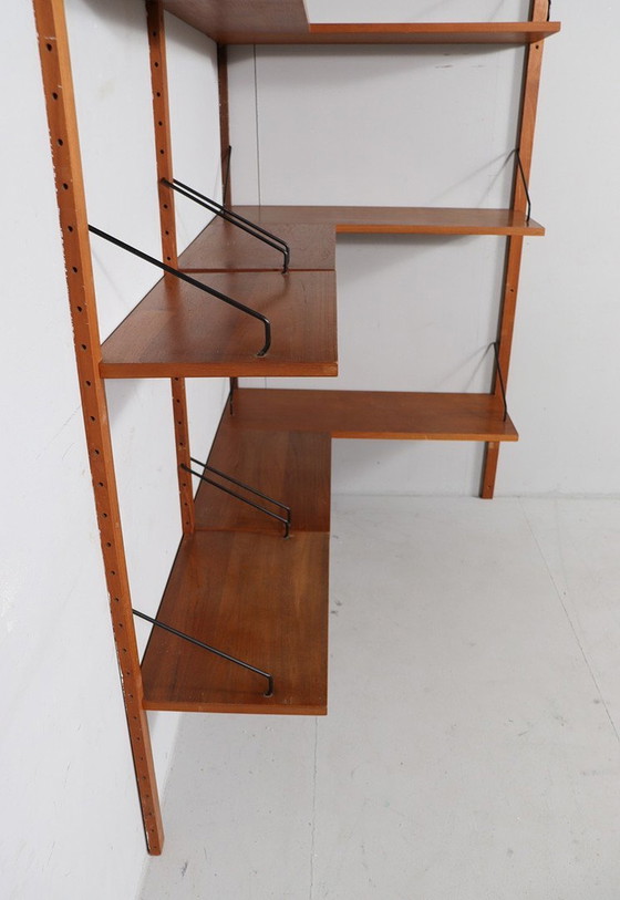 Image 1 of Corner shelf / shelf system / wall shelf by Poul Cadovius, Denmark, teak, 1960s