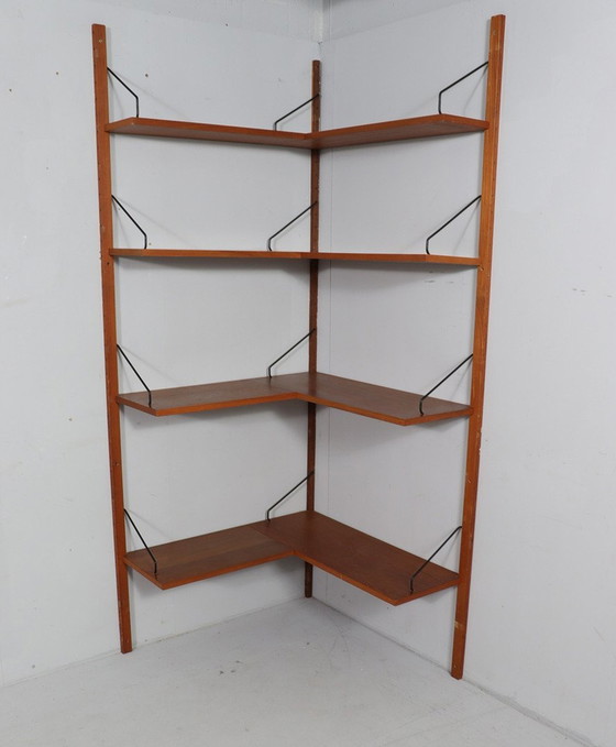 Image 1 of Corner shelf / shelf system / wall shelf by Poul Cadovius, Denmark, teak, 1960s