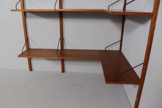 Image 1 of Corner shelf / shelf system / wall shelf by Poul Cadovius, Denmark, teak, 1960s