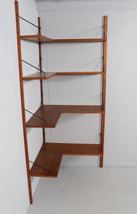 Image 1 of Corner shelf / shelf system / wall shelf by Poul Cadovius, Denmark, teak, 1960s