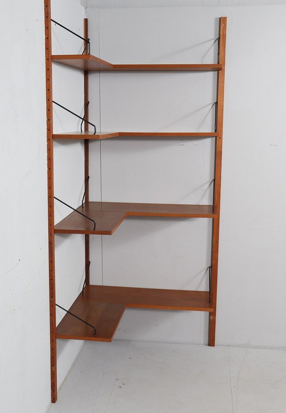 Image 1 of Corner shelf / shelf system / wall shelf by Poul Cadovius, Denmark, teak, 1960s