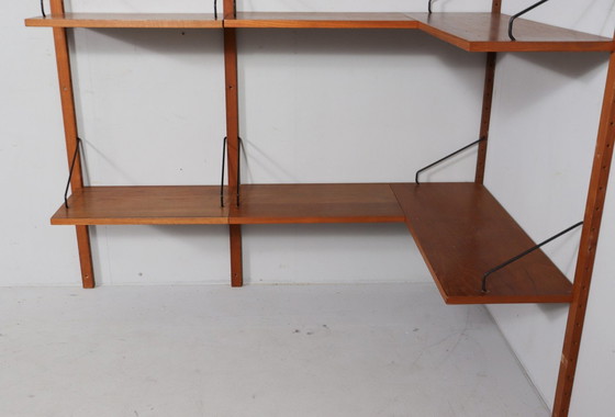 Image 1 of Corner shelf / shelf system / wall shelf by Poul Cadovius, Denmark, teak, 1960s