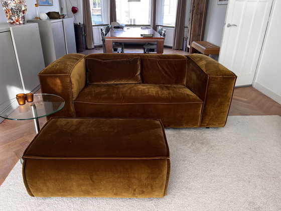 Image 1 of Fest Dunbar double sofa with footstool and cushion