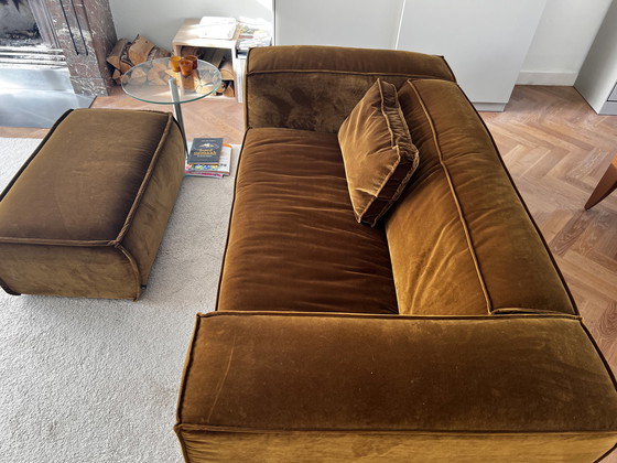 Image 1 of Fest Dunbar double sofa with footstool and cushion