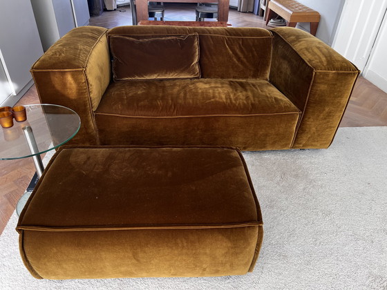 Image 1 of Fest Dunbar double sofa with footstool and cushion