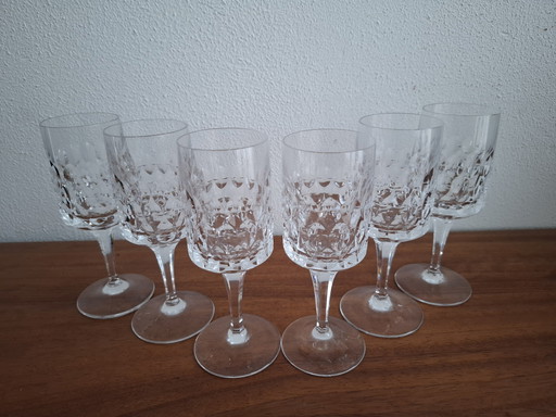 6x verres à vin en cristal Peill & Putzler