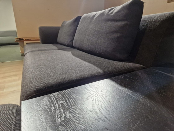 Image 1 of Sur En Plus Corner Sofa Anthracite Fabric Table Black Design