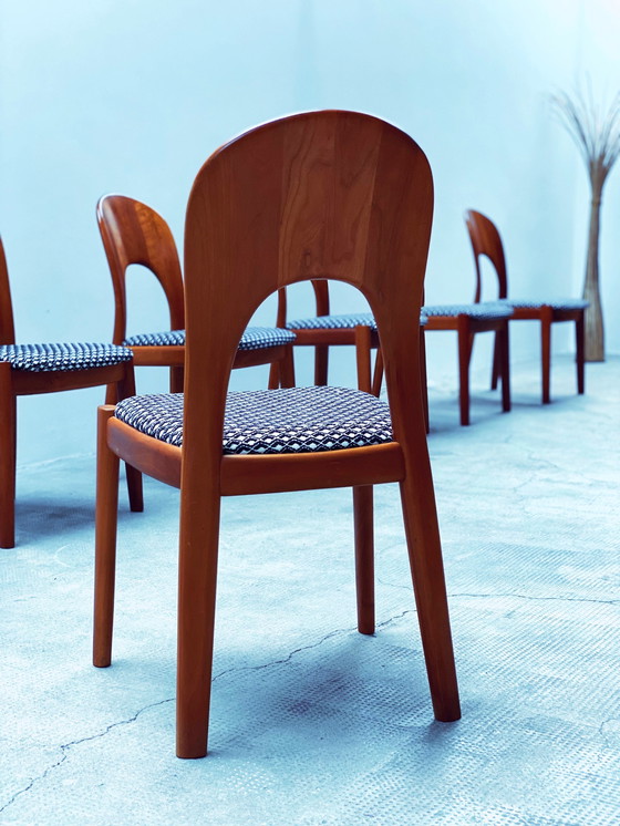 Image 1 of Jon Mortensen for Koefoed Hornslet dining table extendable & 6 chairs teak wood Denmark 1970s