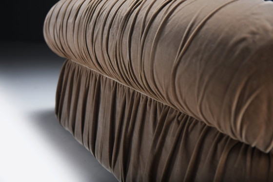 Image 1 of Velvet Lounge Sofa By De Pas D’Urbino Lomazzi For Dall’Oca