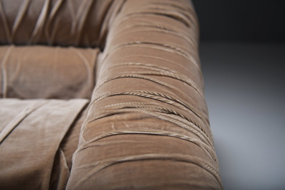 Image 1 of Velvet Lounge Sofa By De Pas D’Urbino Lomazzi For Dall’Oca