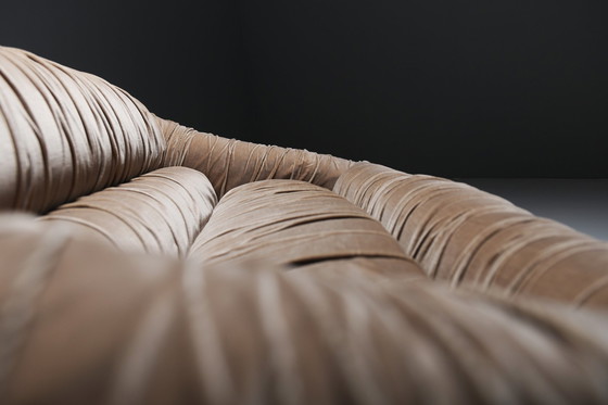 Image 1 of Velvet Lounge Sofa By De Pas D’Urbino Lomazzi For Dall’Oca