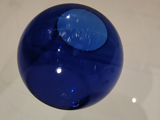 Image 1 of Andries Copier Cobalt blue ball vase