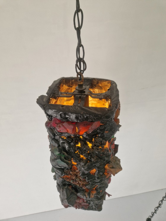 Image 1 of Large Vintage Brutalist Lamp