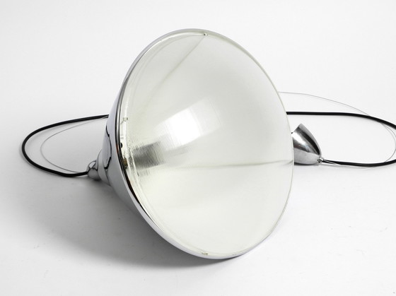 Image 1 of Beautiful Original 1960S Large Pendant Lamp "Headlight" By Ingo Maurer Made Of Chrome-Plated Sheet Steel