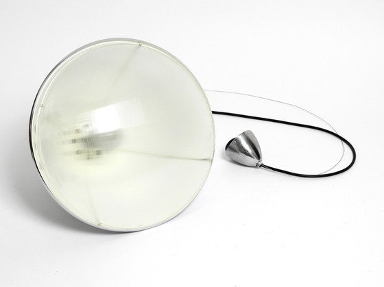 Image 1 of Beautiful Original 1960S Large Pendant Lamp "Headlight" By Ingo Maurer Made Of Chrome-Plated Sheet Steel