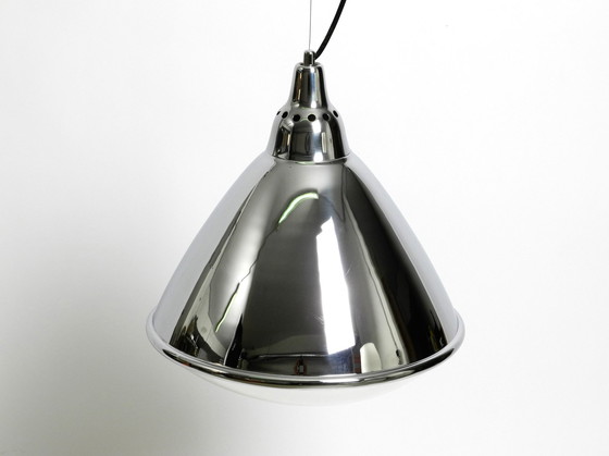 Image 1 of Beautiful Original 1960S Large Pendant Lamp "Headlight" By Ingo Maurer Made Of Chrome-Plated Sheet Steel