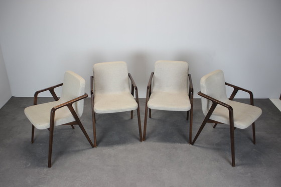 Image 1 of Set Of 4 Lolita Dining Chair With Arms By Porada, 21St Century
