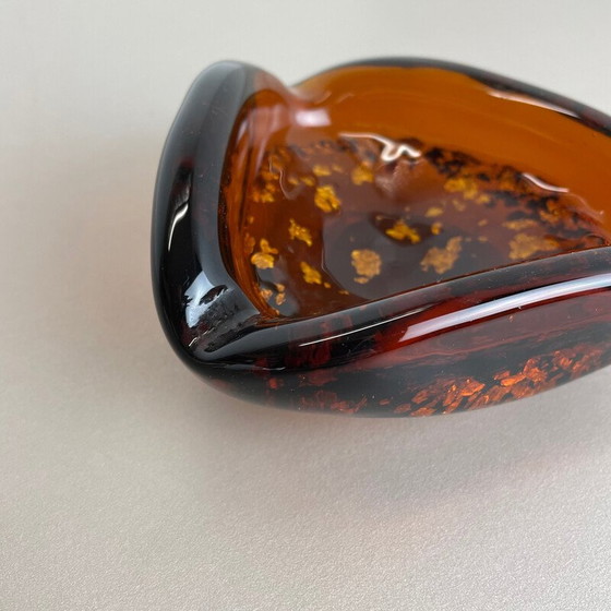 Image 1 of Posacenere vintage in vetro di Murano "Gold Dust Flakes", Italia anni '70