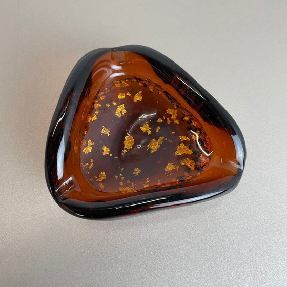 Image 1 of Posacenere vintage in vetro di Murano "Gold Dust Flakes", Italia anni '70