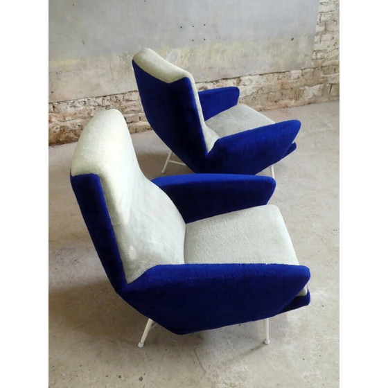 Image 1 of Pair of vintage armchairs by Guy Besnard, 1960