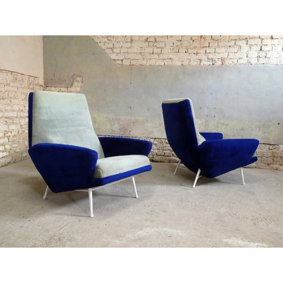 Image 1 of Pair of vintage armchairs by Guy Besnard, 1960