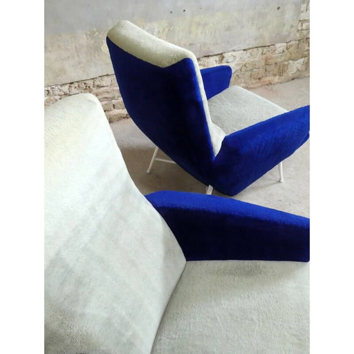 Pair of vintage armchairs by Guy Besnard, 1960