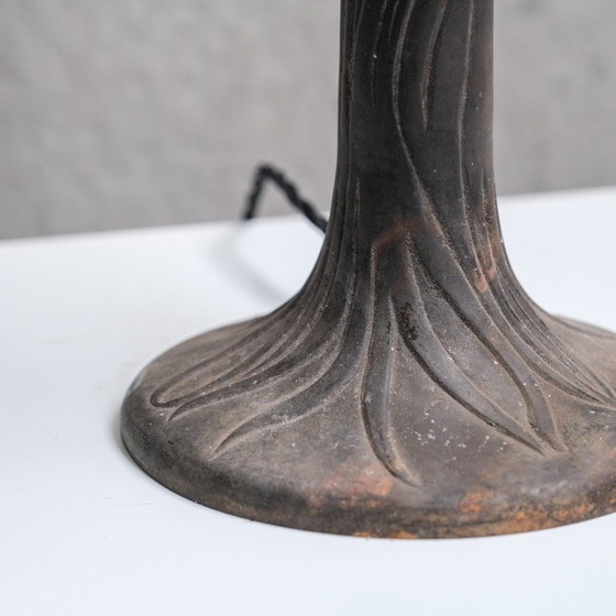 Image 1 of Vintage table lamps in metal and opaque glass, France 1950