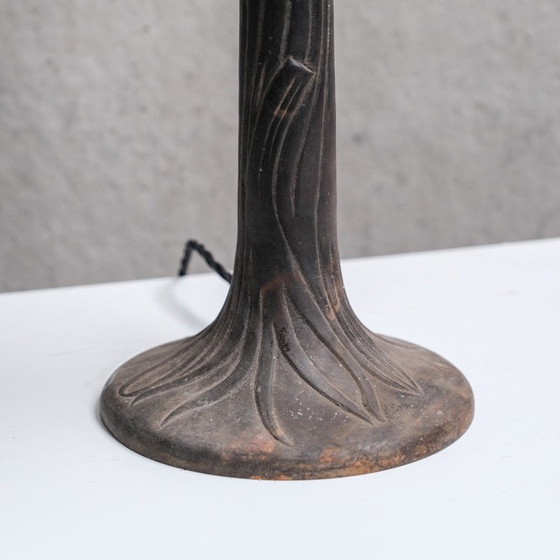 Image 1 of Vintage table lamps in metal and opaque glass, France 1950