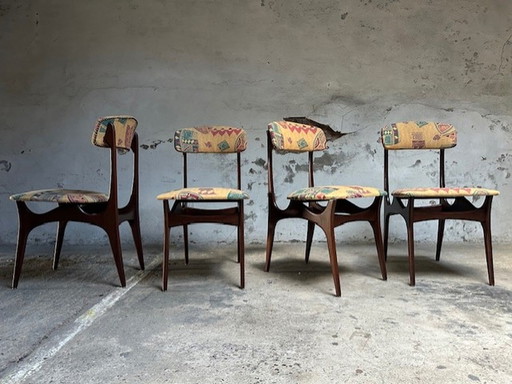 4x Chaises de salle à manger vintage