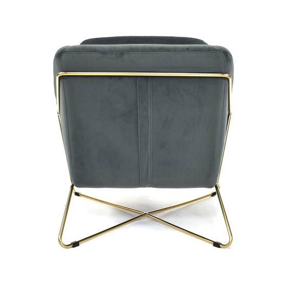 Image 1 of Soho lounge chair in turtle green velvet