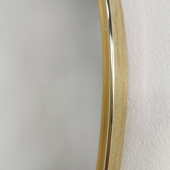 Image 1 of Vintage Mid - Century Mirror With Brass Edge Mantel Mirror.